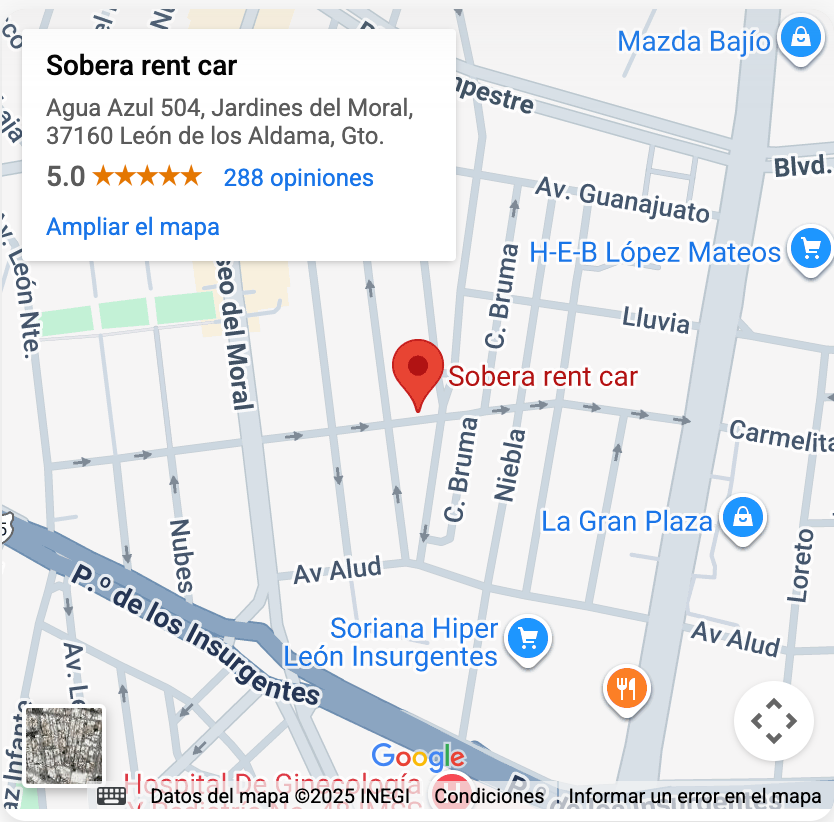Renta de autos, explora mexico